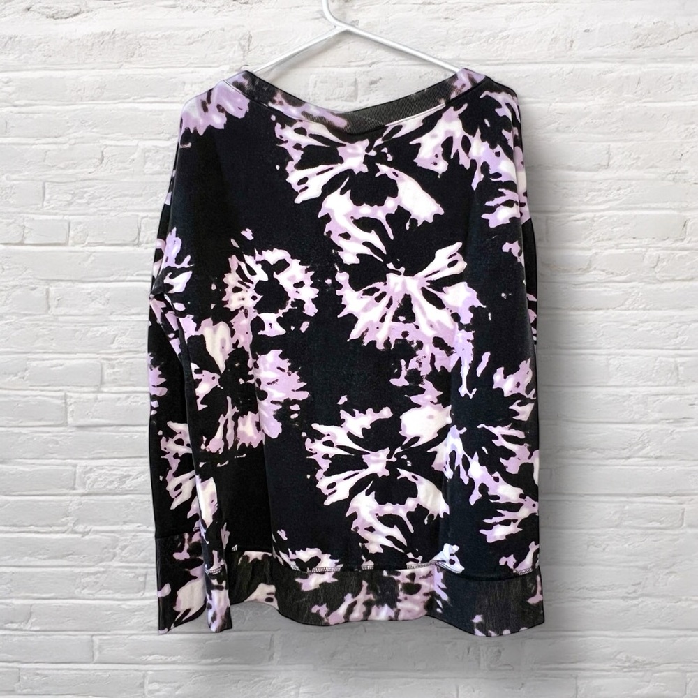 ⭐️ Athleta Balance Printed Pullover Willow Elfin Purple Tie Dye Size MEDIUM - Picture 3 of 13